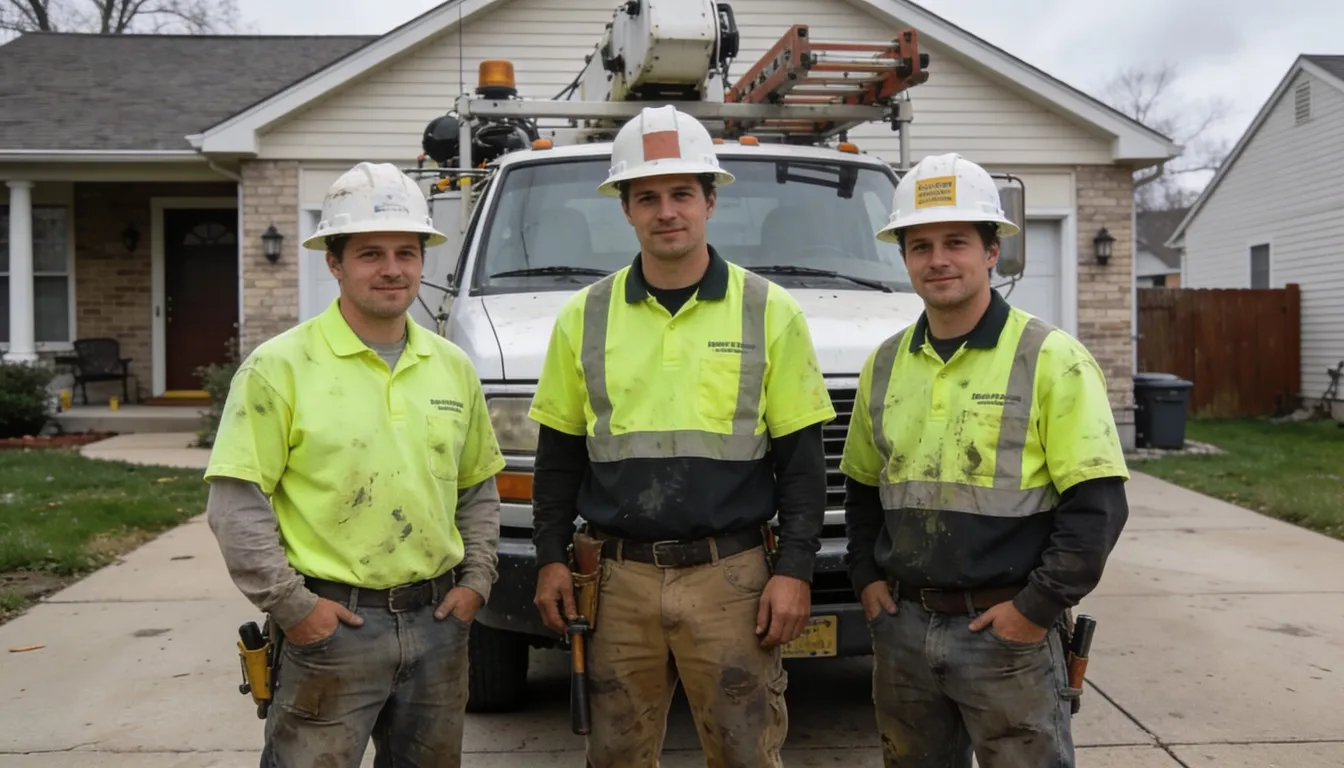 Fort Wayne tree service crew on a job site